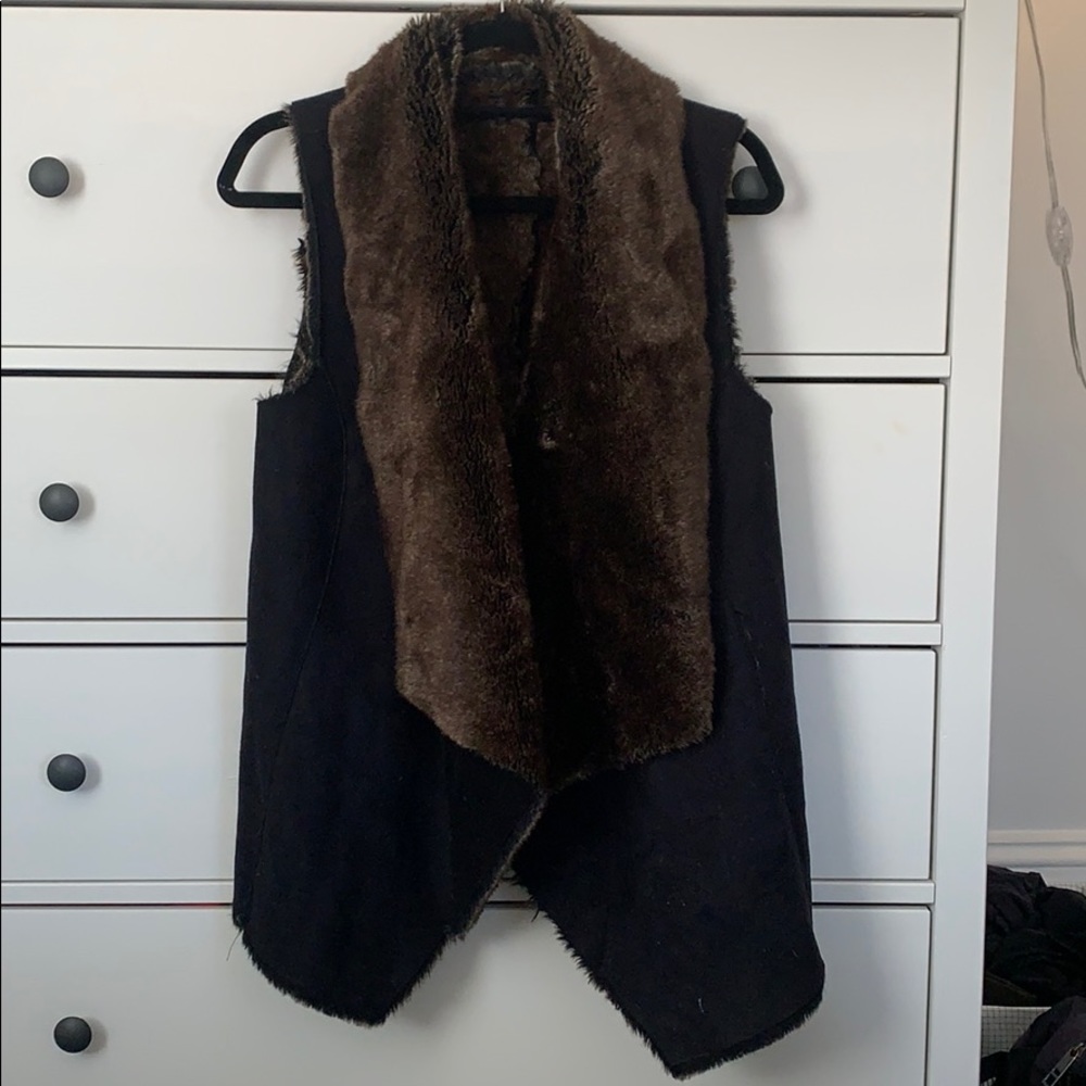 Aqua Faux Fur Vest